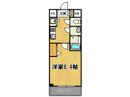 グランカリテ塚本(1K/9階)の間取り写真