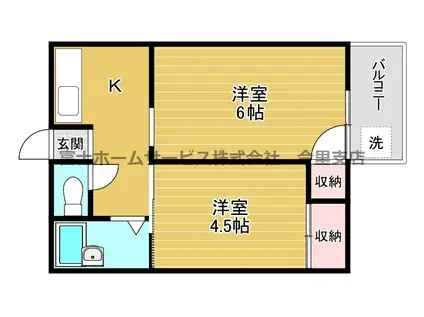 エクセルマンション桃谷(2K/3階)の間取り写真