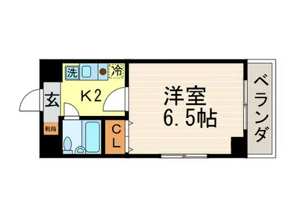 堀川岡本ビル(1K/6階)の間取り写真