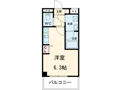 AILE武庫之荘(ワンルーム/4階)の間取り写真