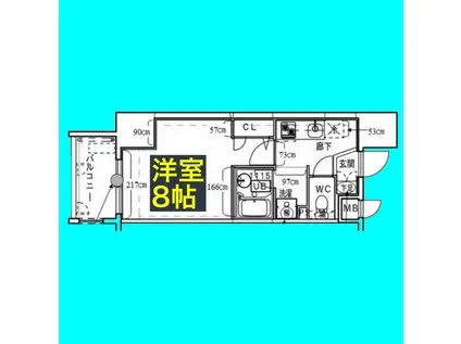 大須レジデンス(1K/2階)の間取り写真