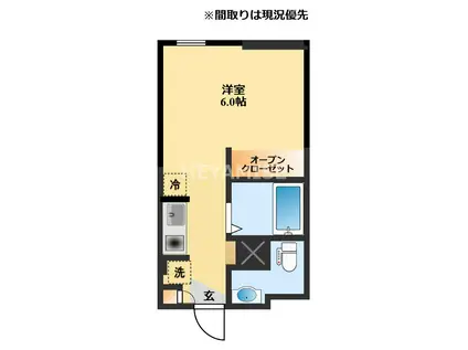 I BASE TENMAN(ワンルーム/2階)の間取り写真