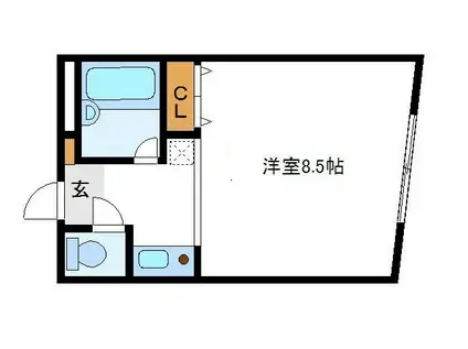 プリンセス(1K/2階)の間取り写真