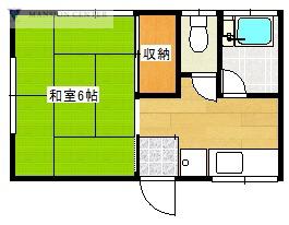 小林アパート(1K/2階)の間取り写真