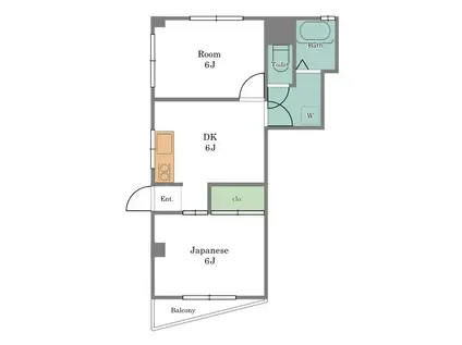 青葉ハイツ(2DK/1階)の間取り写真