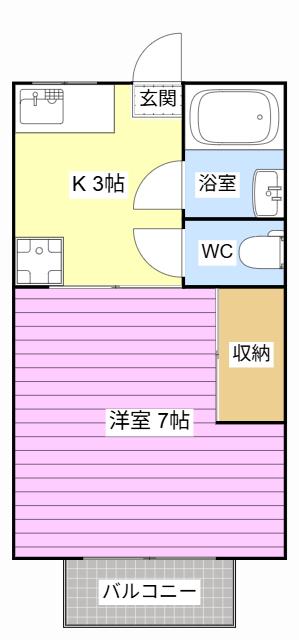 古川ミュゼハウス(1K/2階)の間取り写真
