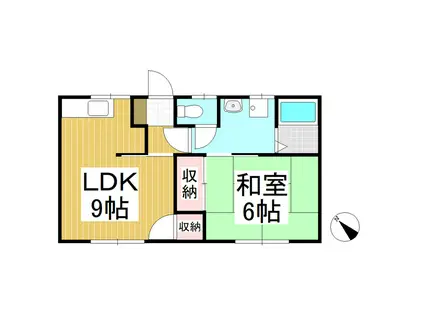 ヴィラ・セレーノ(1LDK/2階)の間取り写真