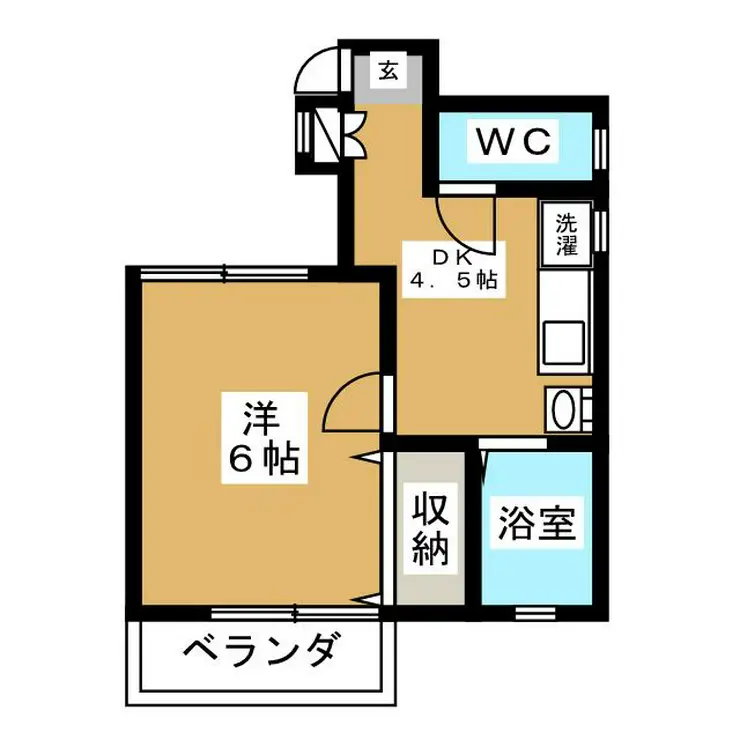 福田ハイツ 1階階 間取り