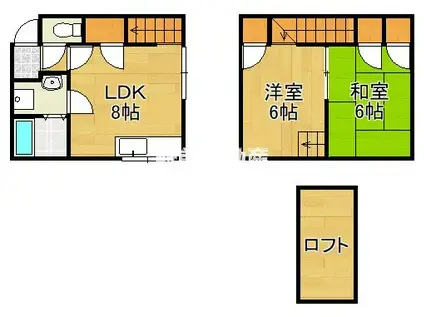 メゾンアネス(2LDK/1階)の間取り写真