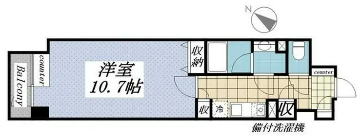 メゾン・ド・ヴィレ日本橋中洲 8階階 間取り