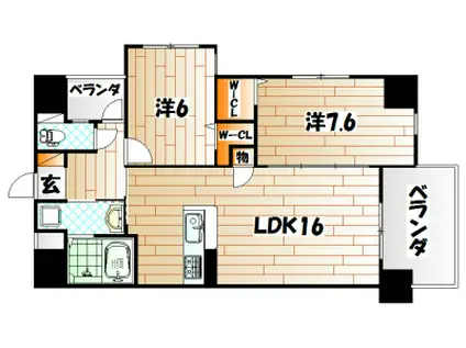T THE STYLE(2LDK/5階)の間取り写真