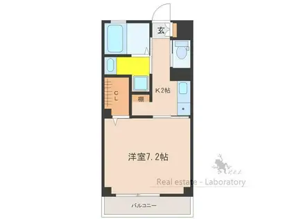 プリモサージュ神宮東(1K/3階)の間取り写真