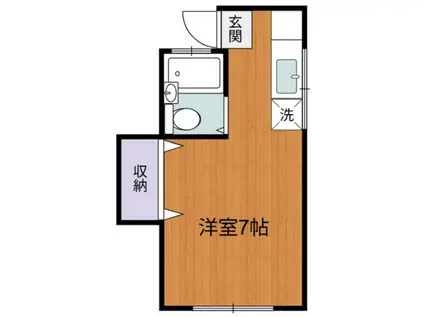 ハイツONO(ワンルーム/2階)の間取り写真