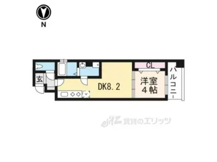 アイカーサ麩屋町(1LDK/5階)の間取り写真