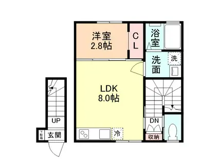 RIMOWA下轡田(1LDK/2階)の間取り写真