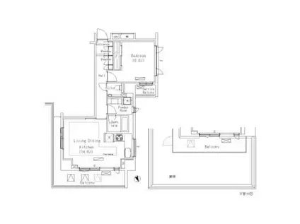 パークアクシス代官山(1LDK/6階)の間取り写真