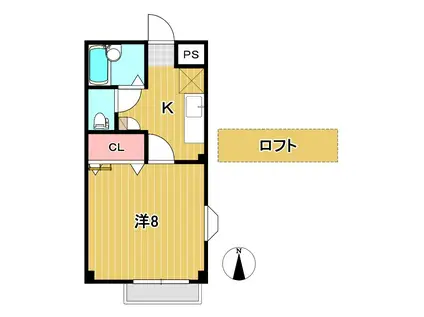 メゾンドラシャンス1972(1K/1階)の間取り写真