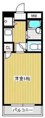 ダイナコート久留米レジックス(1K/7階)の間取り写真
