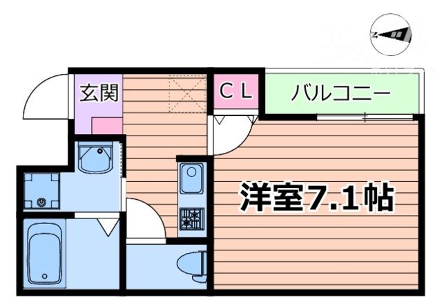 AILE柴島(1K/3階)の間取り写真