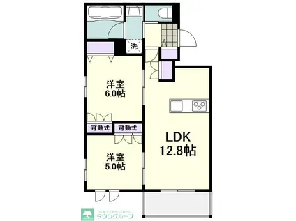 イースト SEDONA(2LDK/1階)の間取り写真