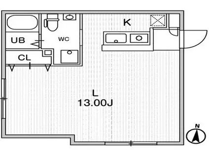 LE CLAIR代々木 レクレア代々木(ワンルーム/1階)の間取り写真