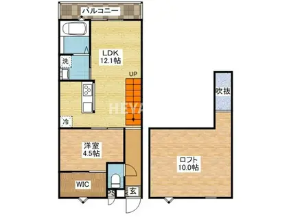 MODERN PALAZZO諫早AUBE(1SLDK/2階)の間取り写真