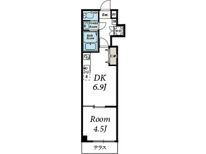 FOREST M24(1DK/1階)の間取り写真