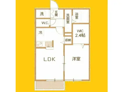 サンシティ妙蓮寺B(1LDK/1階)の間取り写真