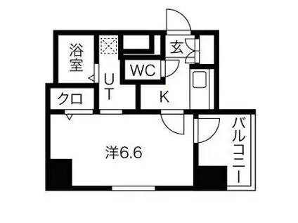 メイクス上前津III(1K/12階)の間取り写真