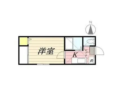 KOMハウス(1K/2階)の間取り写真