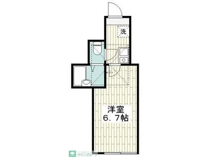 HADO TERRACEハドーテラス(1K/2階)の間取り写真