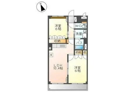 サンライズ・ガーデン(2LDK/3階)の間取り写真