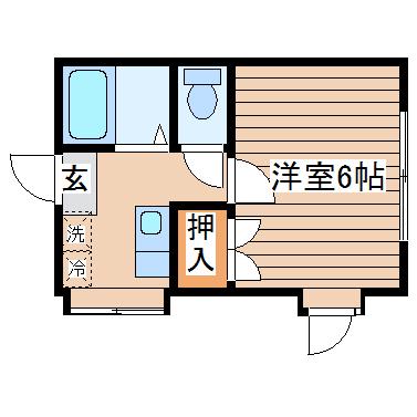 レジデンスシカマ(1K/2階)の間取り写真