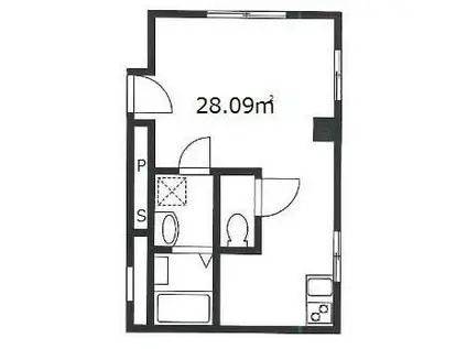 HS厚木(ワンルーム/5階)の間取り写真