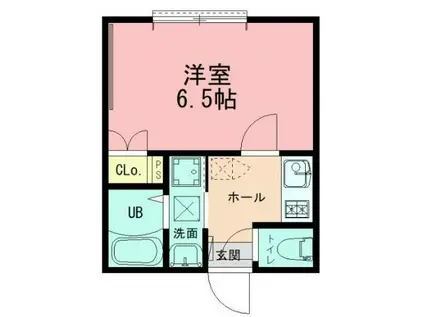 ノワール レジデンス キクナ(1K/1階)の間取り写真