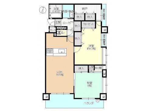 フローレンス福山本町(2SLDK/7階)の間取り写真