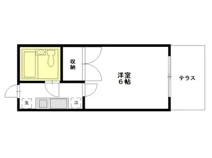 リバレッジ東小金井A(1K/1階)の間取り写真