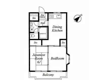 ユーコート赤羽(2DK/3階)の間取り写真
