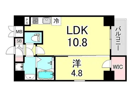 セレニテ甲子園I(1LDK/3階)の間取り写真