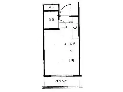 プチロワイアル河合(ワンルーム/3階)の間取り写真
