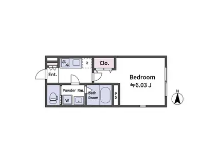 ALATO OYAMAII(1K/4階)の間取り写真