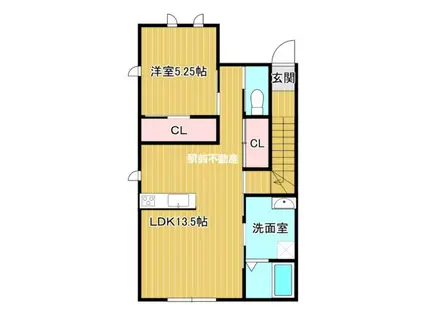 クロノスライハ(1LDK/2階)の間取り写真