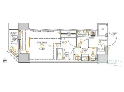 ラフィスタ新小岩(1K/8階)の間取り写真