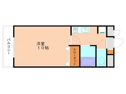 ギャラン文教(1K/3階)の間取り写真