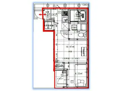 COCOA CUBE(1DK/3階)の間取り写真