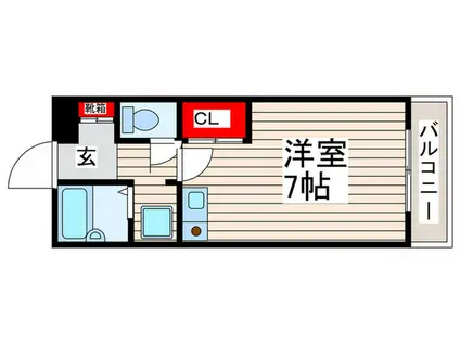 フォレスタハイツ(ワンルーム/1階)の間取り写真