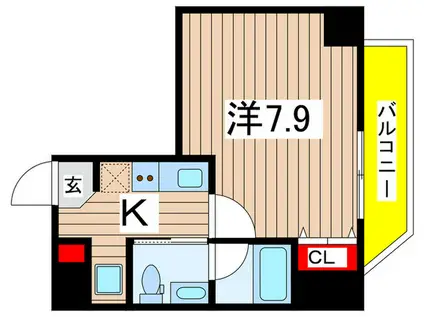 BLANCEMORISHITA(1K/4階)の間取り写真