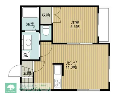 フランセーズ(1LDK/4階)の間取り写真