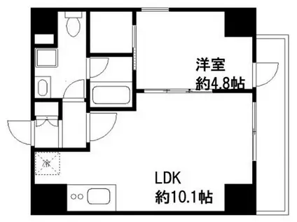 ディアレイシャス南砂町(1LDK/6階)の間取り写真