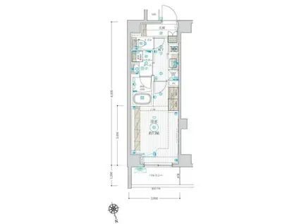 ARCOBALENO TAKENOTSUKA(1K/2階)の間取り写真